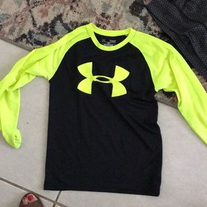Boys black and neon yellow long sleeve shirt